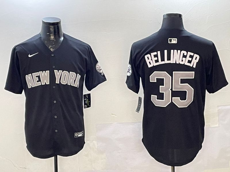 Men New York Yankees #35 Bellinger Black Game 2025 Nike MLB Jersey style 0225->los angeles dodgers->MLB Jersey